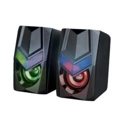 Paris Prix Lot De 2 Enceintes à Led Gamer 12cm Noir