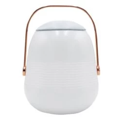Lumisky Lampe Enceinte Bluetooth BOB STATION Blanc Cuivre 10W