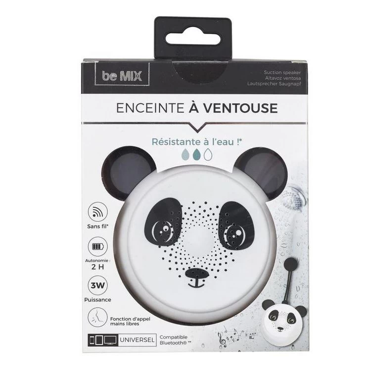 Paris Prix Enceinte Ventouse Waterproof Panda 22cm Blanc 6 Paris Prix Enceinte Ventouse Waterproof Panda 22cm Blanc – Image 4