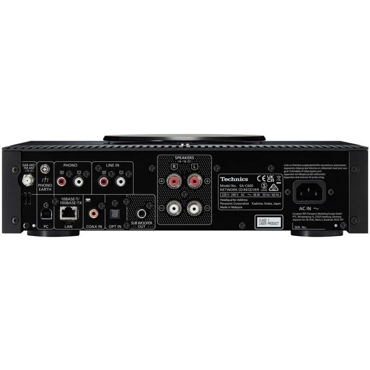 TECHNICS Amplificateur HiFi SA-C600EG-K Noir 5 TECHNICS Amplificateur HiFi SA-C600EG-K Noir – Image 3