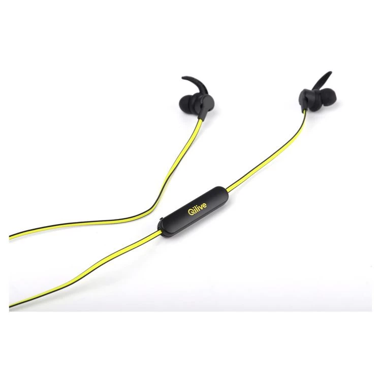 QILIVE Écouteurs Q1668 Sport Bluetooth Noir Et Jaune Réflectif 5 QILIVE Écouteurs Q1668 Sport Bluetooth Noir Et Jaune Réflectif – Image 3