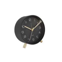 Karlsson Horloge Réveil En Métal Lofty - Diam. 11 Cm - Noir -TechFutur B2CD 2421