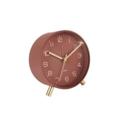 Karlsson Horloge Réveil En Métal Lofty - Diam. 11 Cm - Rouge -TechFutur B2CD 2464