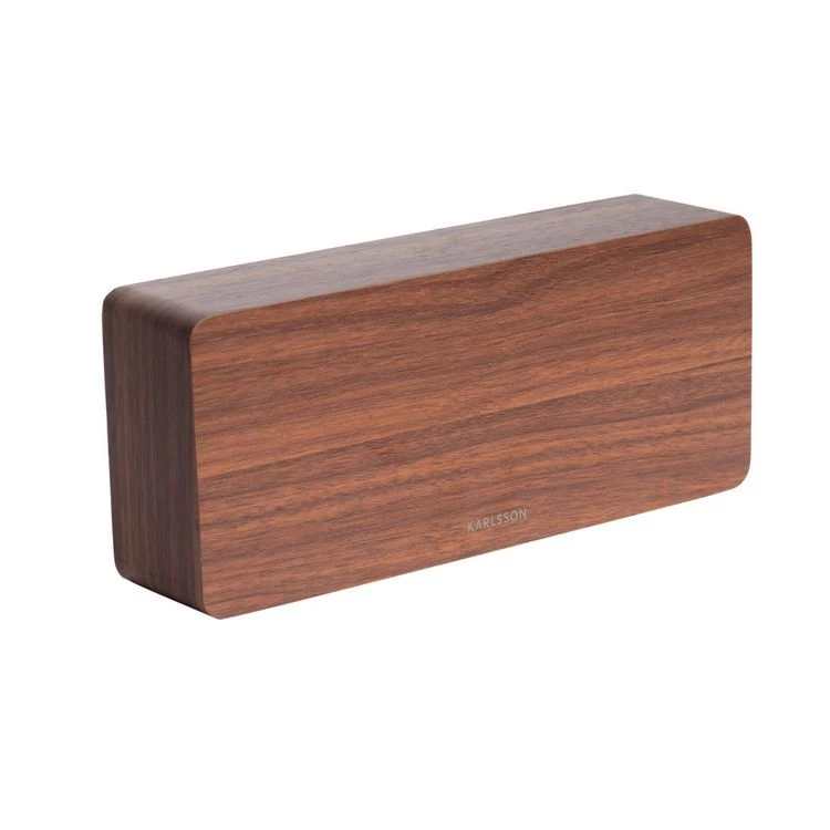 Karlsson Horloge Réveil En Bois Square - H. 9 Cm - Marron 4 Karlsson Horloge Réveil En Bois Square - H. 9 Cm - Marron – Image 2