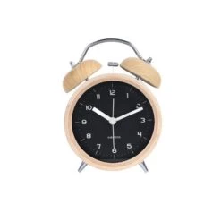 Karlsson Horloge Réveil Rétro En Bois Bell - Diam. 10 Cm - Noir 5 Karlsson Horloge Réveil Rétro En Bois Bell - Diam. 10 Cm - Noir -TechFutur B2CD 2569
