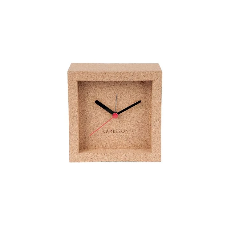 Karlsson Horloge Réveil Scandinave En Liège Franky - Marron 4 Karlsson Horloge Réveil Scandinave En Liège Franky - Marron – Image 2