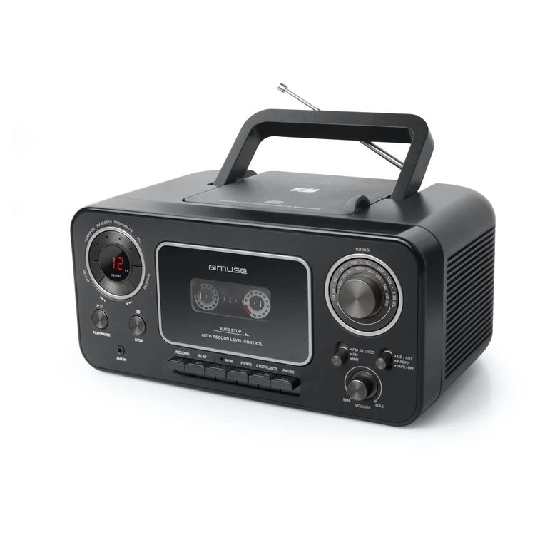 MUSE Radio CD Enregistreur De Cassette - Noir- M-182 RDC 3 MUSE Radio CD Enregistreur De Cassette - Noir- M-182 RDC
