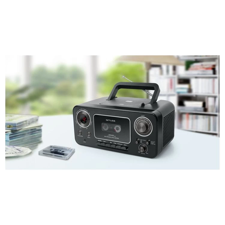 MUSE Radio CD Enregistreur De Cassette - Noir- M-182 RDC 4 MUSE Radio CD Enregistreur De Cassette - Noir- M-182 RDC – Image 2