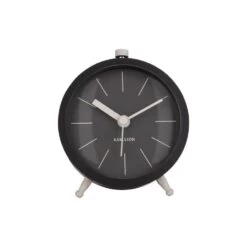 Karlsson Réveil Button En Métal - Noir