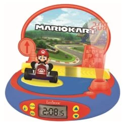 LEXIBOOK Réveil Projecteur Avec Sons MarioKart - RP500NI - Bleu/rouge/jaune