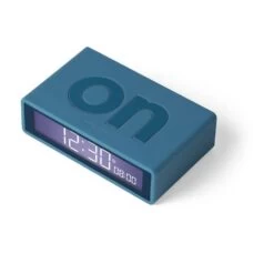 LEXON Réveil Flip+ Rubber Bleu Canard -TechFutur B2CD 2877