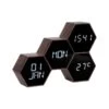Karlsson Réveil Six 4 Facettes Hexagonale - Marron Effet Bois -TechFutur B2CD 2894