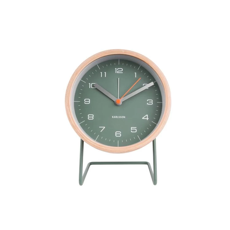 Karlsson Horloge Réveil En Bois Innate - Diam. 14 Cm - Vert 4 Karlsson Horloge Réveil En Bois Innate - Diam. 14 Cm - Vert – Image 2