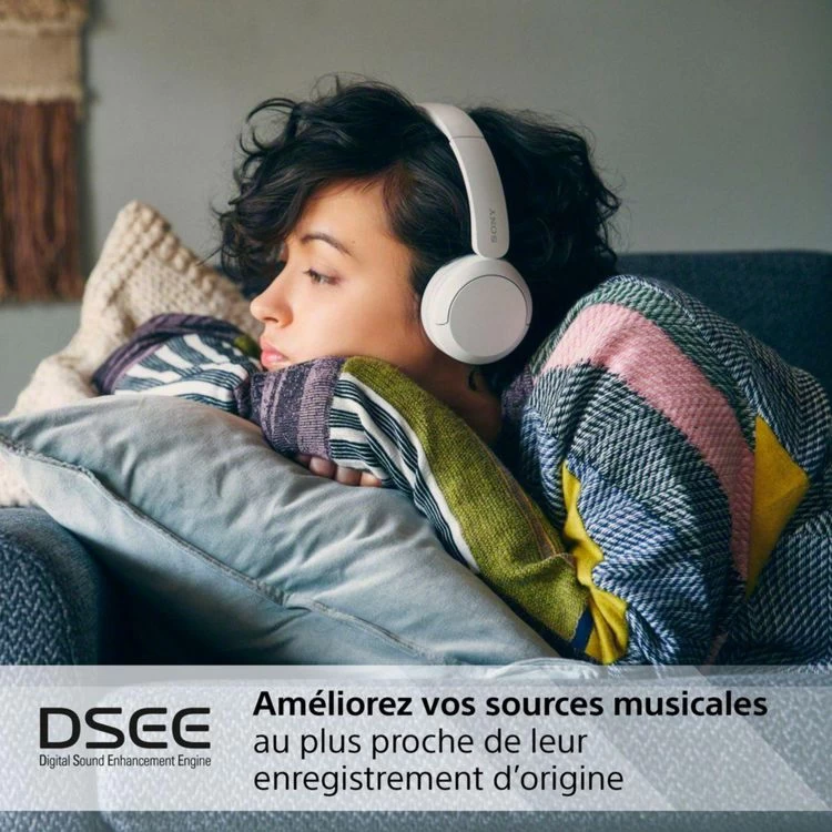 SONY Casque WH-CH520 Blanc 5 SONY Casque WH-CH520 Blanc – Image 3