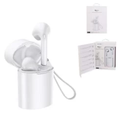 Be Mix Écouteurs Sans Fil Rechargeables EarBox Signature Blanc -TechFutur B2CD 59