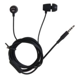 Paris Prix Écouteurs Kit-Mains Libres Rubber 120cm Noir