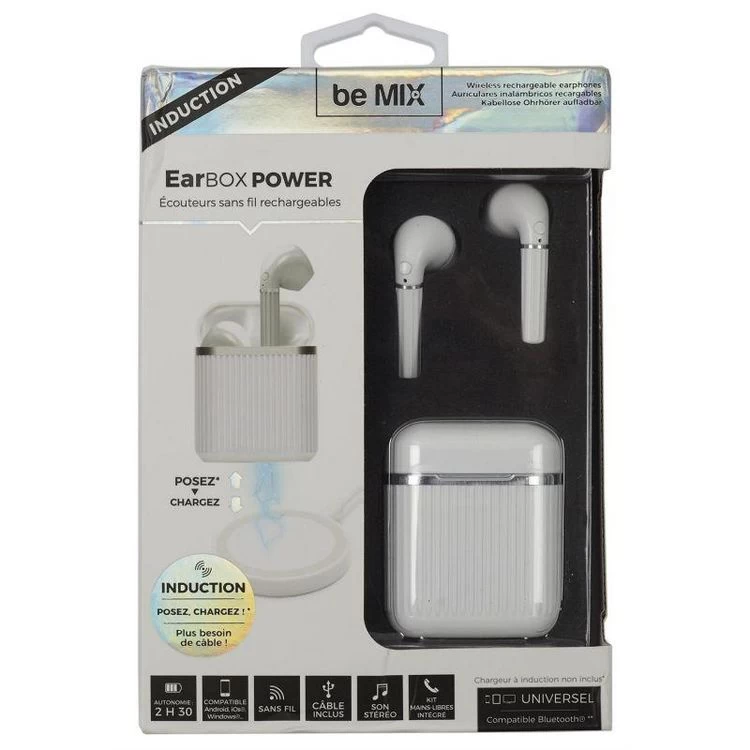 Paris Prix Écouteurs Sans Fils Earbox Power 17cm Blanc 7 Paris Prix Écouteurs Sans Fils Earbox Power 17cm Blanc – Image 5